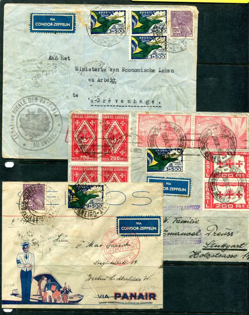 1933 (6th July & Sept) Condor Zeppelin covers ... Image 1++