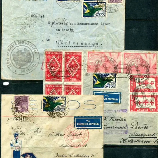 1933 (6th July & Sept) Condor Zeppelin covers ...