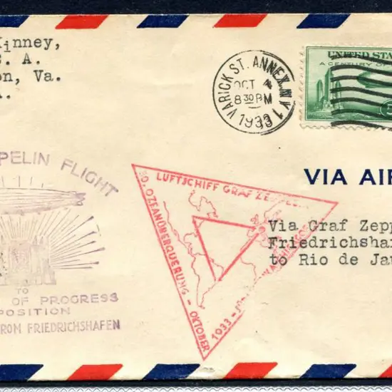 1933 (4th Oct) "Graff Zeppelin Flight to Century ...