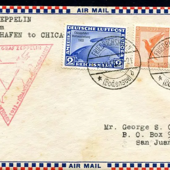 1933 (14th Oct) Friedrichshafen to Chicago, USA ...