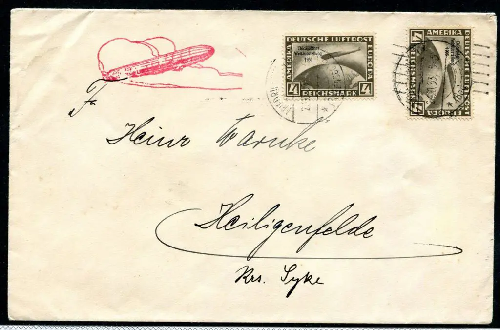 1933 (26th Oct) Friedrichshafen (Bodensee) to ... Image 1++