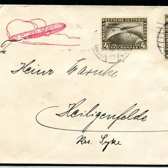 1933 (26th Oct) Friedrichshafen (Bodensee) to ...