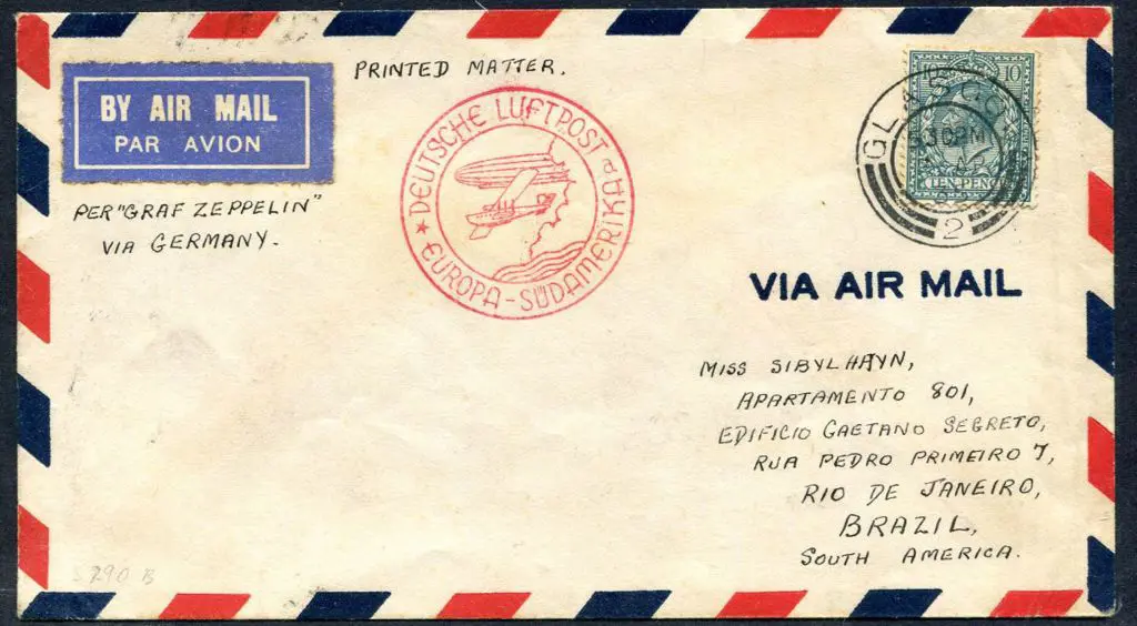 1935 (5th Apr) Glasgow to Rio de Janeiro via ... Image 1++