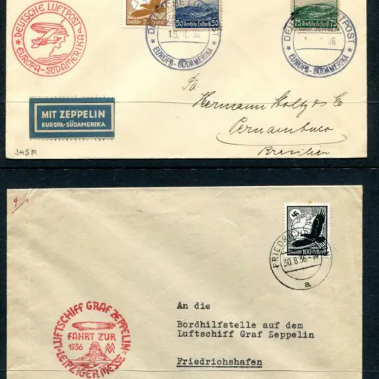 1936 (15th Apr & 30th Aug) Second South America ...