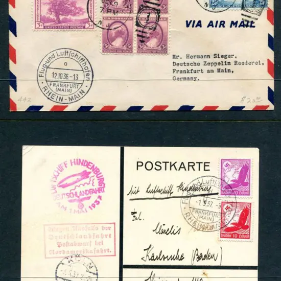 1936 (12th Oct) "Hindenburg" Lakehurst to ...