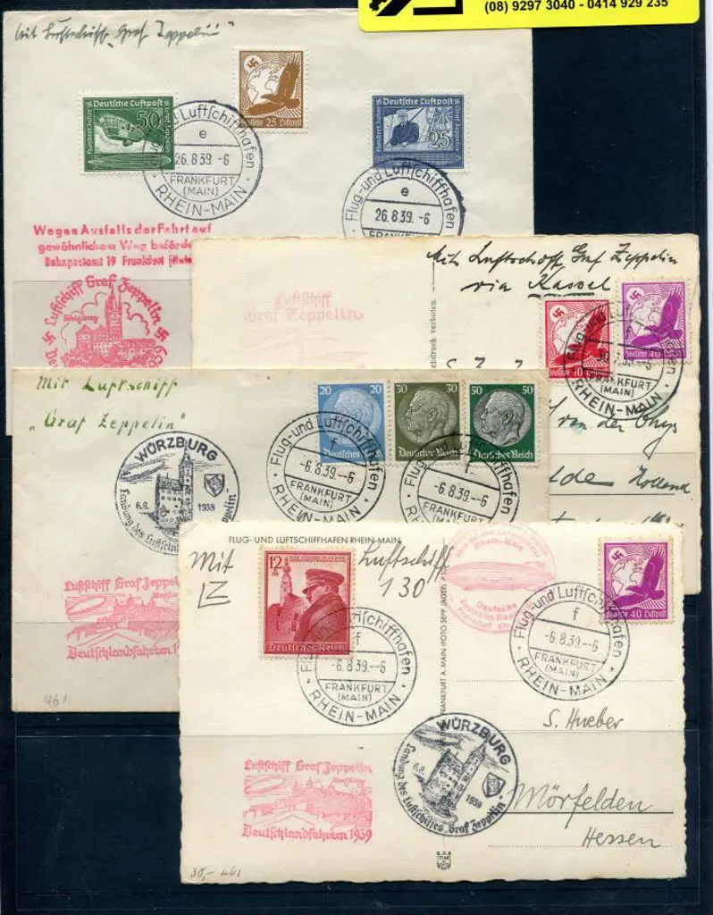 1939 (6th Aug) "Graf Zeppelin 2" Frankfurt to ... Image 1++