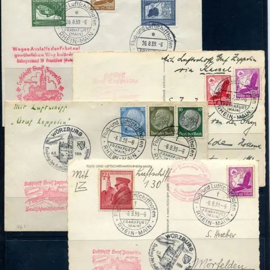 1939 (6th Aug) "Graf Zeppelin 2" Frankfurt to ...