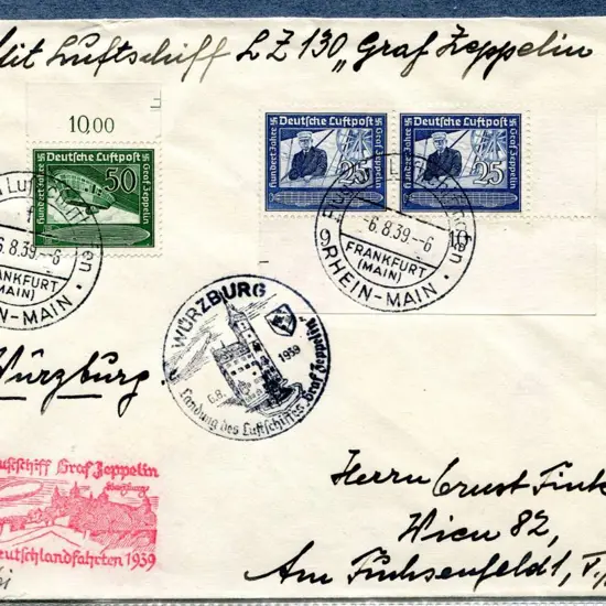 1939 (6th Aug) Frankfurt (Main) to Wurzburg with ...