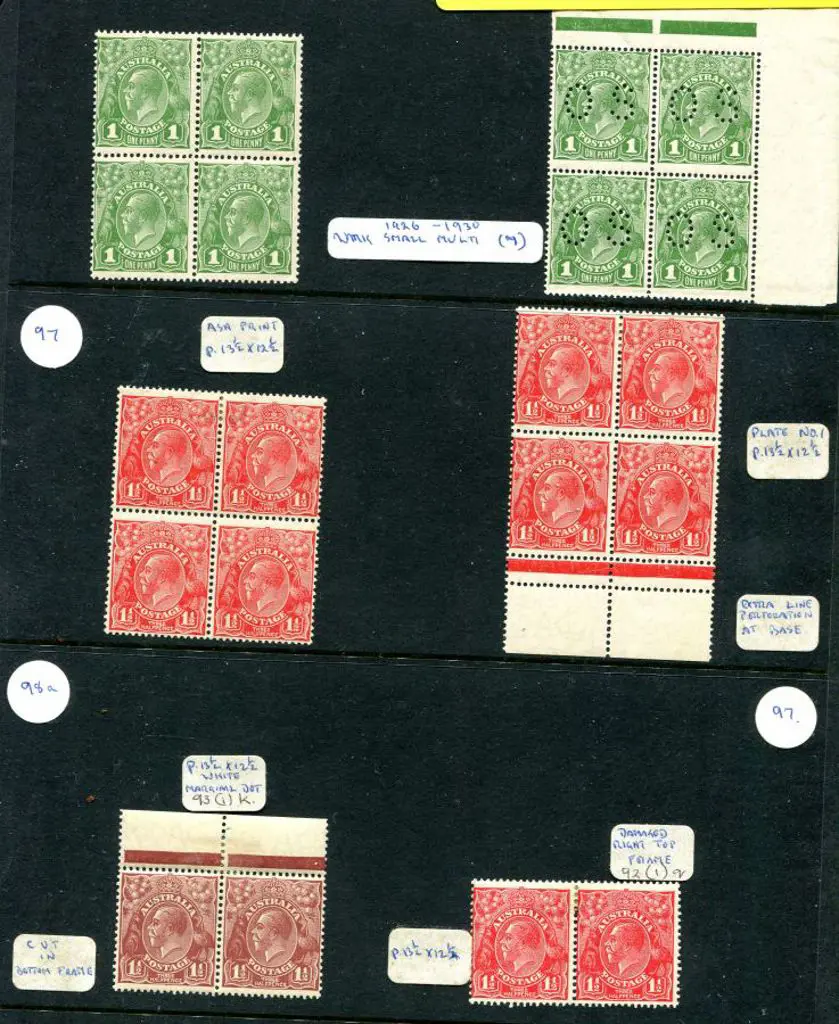 KGV ½d to 2d MUH/MLH low val singles, pairs & ... Image 1++