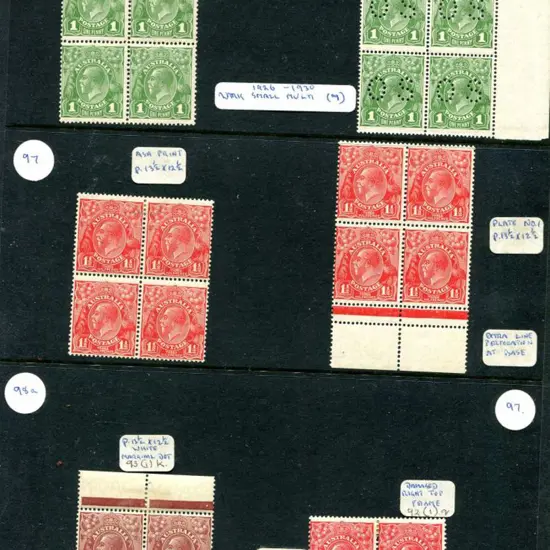 KGV ½d to 2d MUH/MLH low val singles, pairs & ...