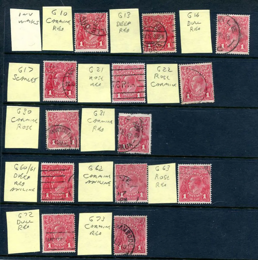 KGV Range of different shades with inverted wmks. ... Image 1++