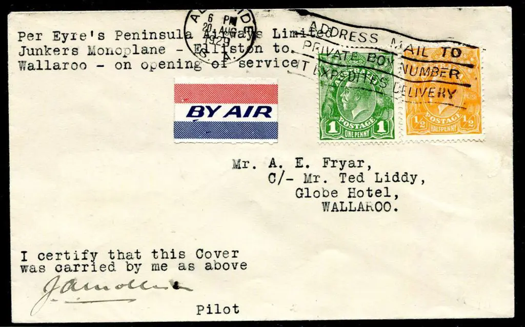 1929 (19th Aug) ditto but Elliston to Wallaroo ... Image 1++