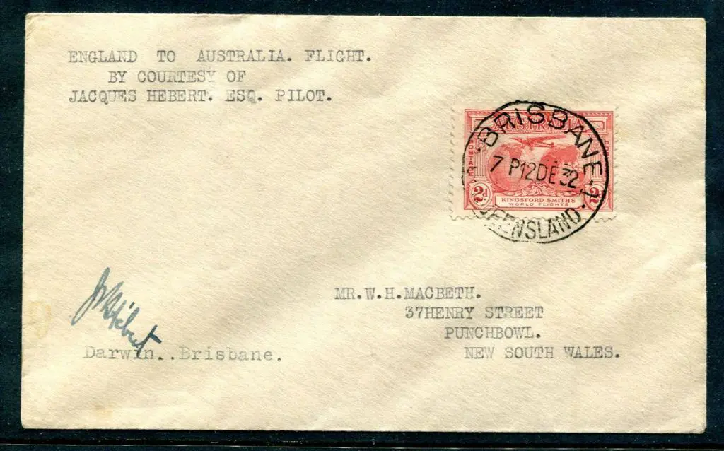 1932 (12th Oct) Darwin to Brisbane intermediate ... Image 1++