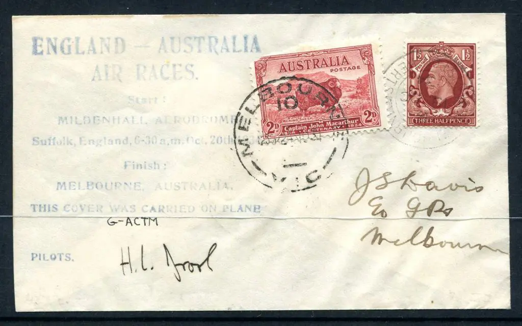 1934 (20th Oct) ditto but flown by HL Brook & Miss ... Image 1++