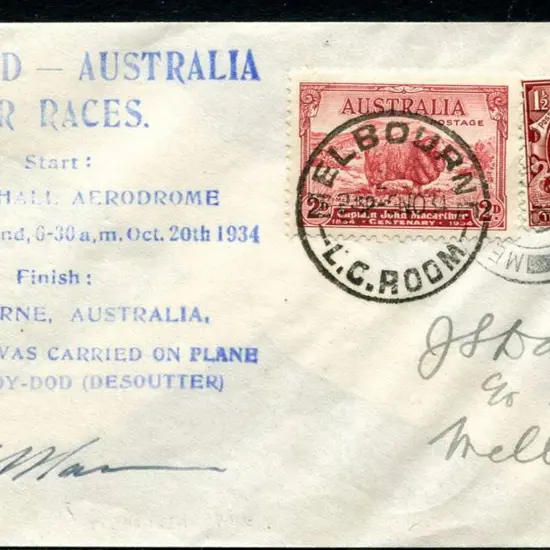 1934 (20th Oct) ditto but flown by D Jenson & M ...