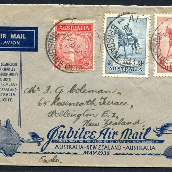 1935 (15th May) Australia to NZ Jubilee Air Mail ...