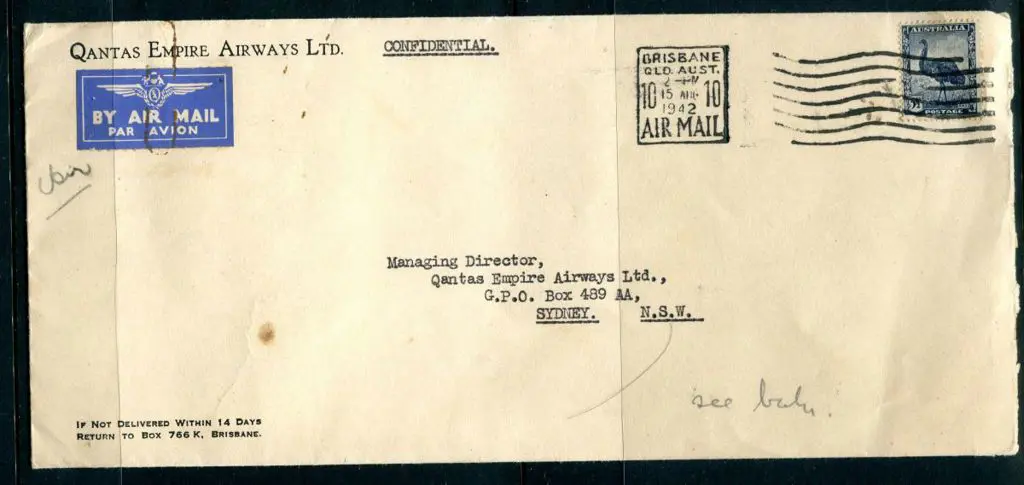 1942 (15th Aug) Qantas Empire Airways Ltd long ... Image 1++