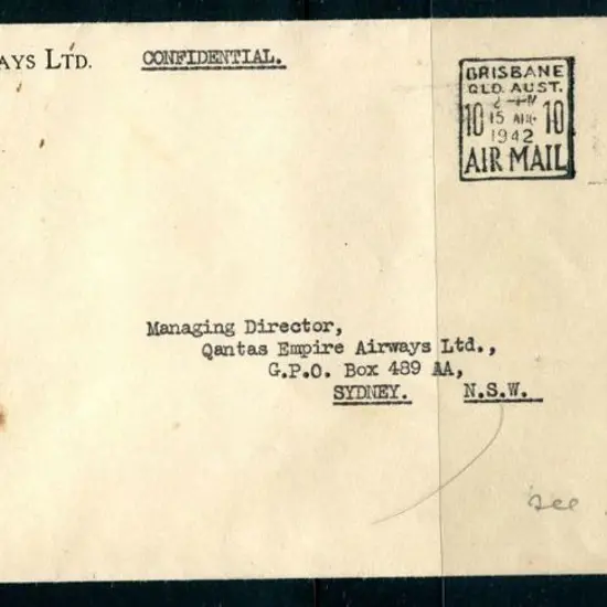 1942 (15th Aug) Qantas Empire Airways Ltd long ...