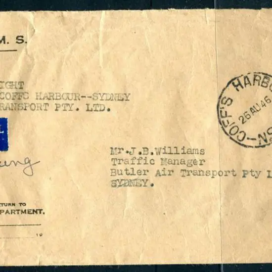 1946 (26th Aug) Sydney to Coff's Harbour ...