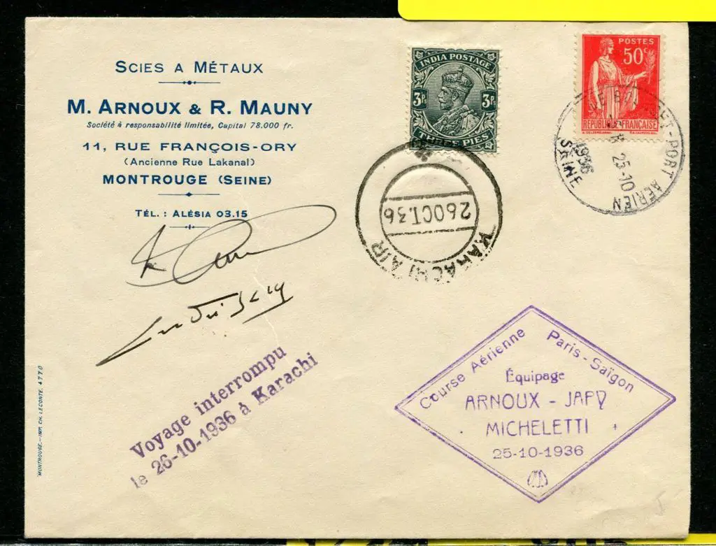 France 1936 (25th Oct) Paris to Saigon Air Race ... Image 1++