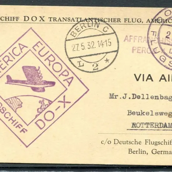 Germany 1932 (21st May) America to Europe by ...