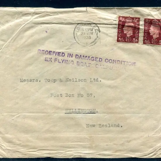 Great Britain 1938 (27th Nov) Imperial Airways ...
