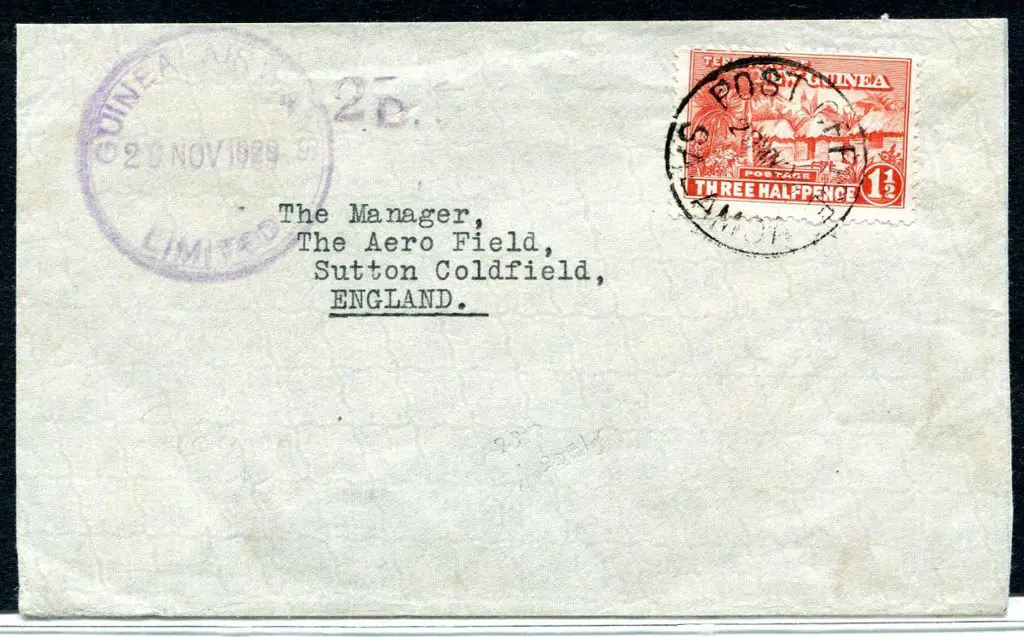 PNG 1929 (29th Nov) Salamaua to Port Moresby with ... Image 1++