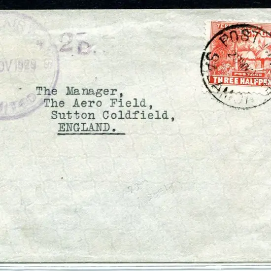 PNG 1929 (29th Nov) Salamaua to Port Moresby with ...