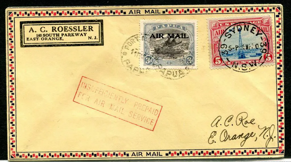 PNG 1930 (11th Mar) USA Internal Airmail ... Image 1++