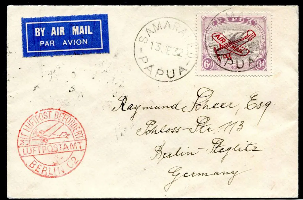 PNG 1932 (13th June) Samarai to Berlin, Germany ... Image 1++