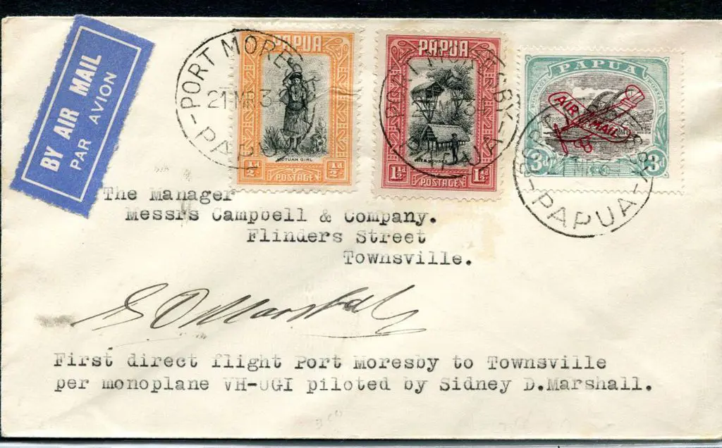 PNG 1934 (12th Apr) Port Moresby to Townsville to ... Image 1++