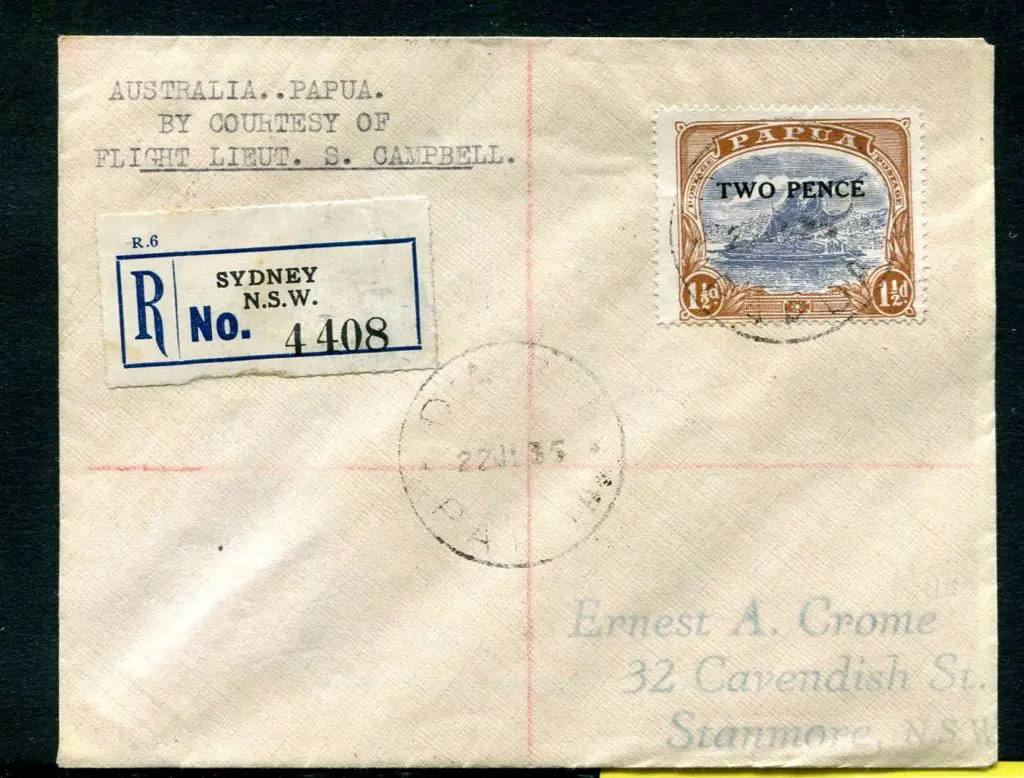 PNG 1935 (12th July) Sydney to Daru via Thursday ... Image 1++