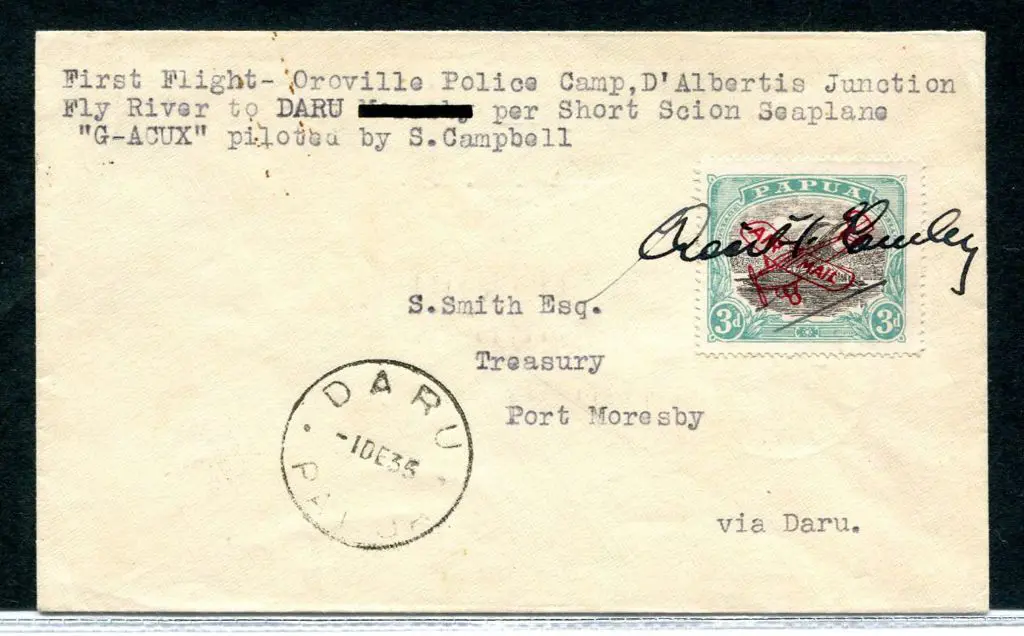 PNG 1935 (27th Nov) Oroville Police Camp via Daru ... Image 1++