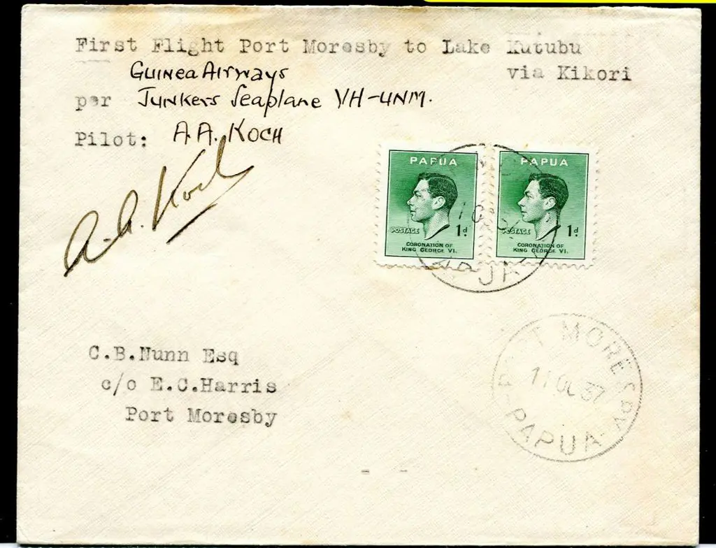 PNG 1937 (11th Oct) Port Moresby to Lake Kutubu ... Image 1++