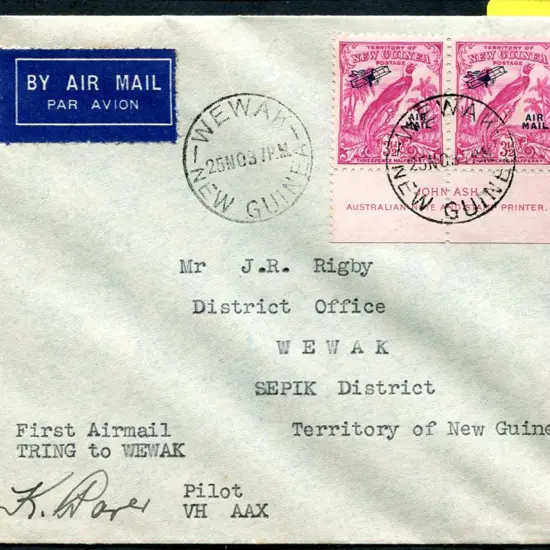 PNG 1937 (25th Nov) Tring to Wewak similarly ...