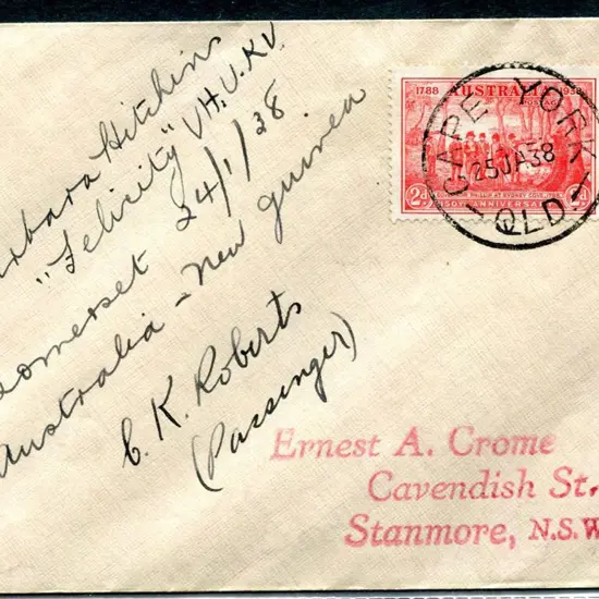 PNG 1938 (20th Jan) Sydney to Cape York ...