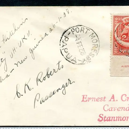 PNG 1938 (20th Jan) Sydney-to Port Moresby via ...