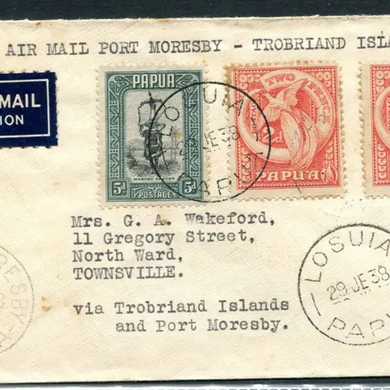 PNG 1938 (29th June) Port Moresby to Losuia, ...