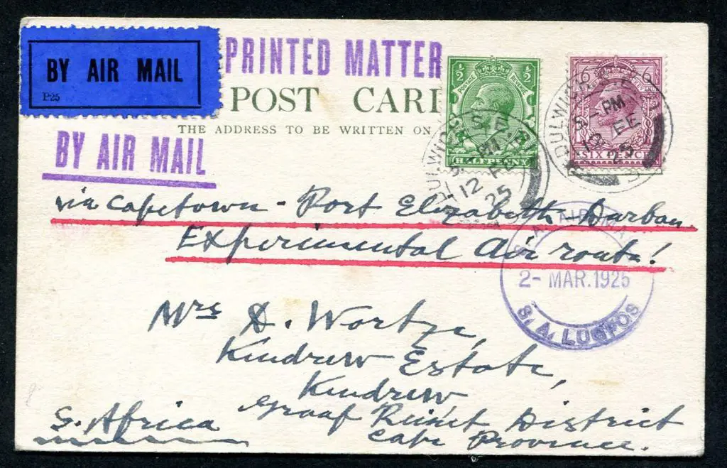 South Africa 1925 (2nd Mar) Capetown to Durban ... Image 1++