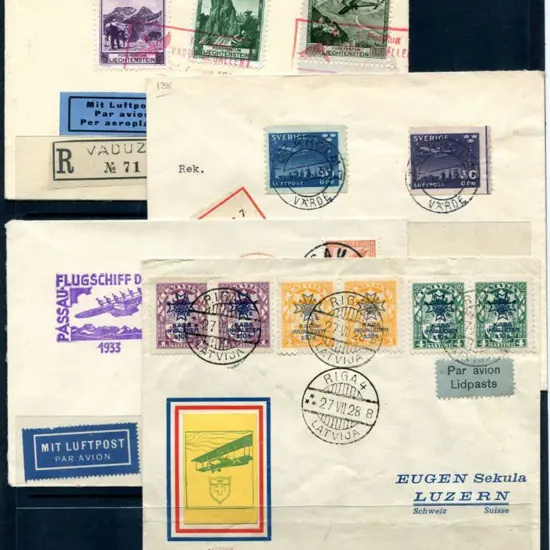 Switzerland 1928 (27th July) incoming covers from ...