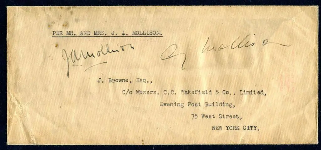 USA 1933 (22nd July) England to USA stampless ... Image 1++