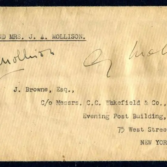 USA 1933 (22nd July) England to USA stampless ...