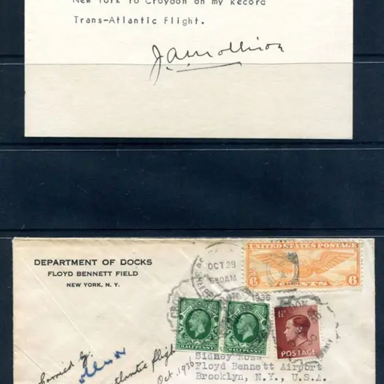 USA 1936 (30th Oct) New York to London cover ...