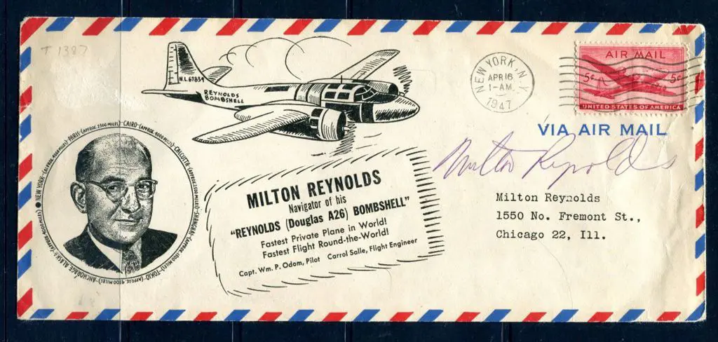 USA 1947 (16th Apr) New York to Chicago "Milton ... Image 1++