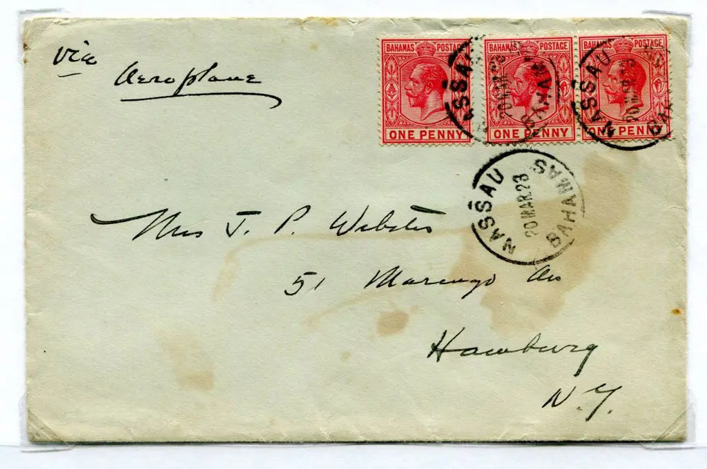 1923 (20th Mar) Nassau, Bahamas to New York by ... Image 1++