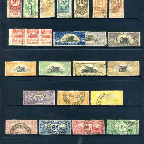Revenues with strip of 3 x 1d duty stamps with ...