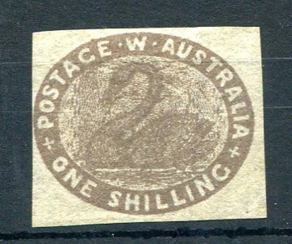1855 1/- grey-brown. 3 good margins & very close ... Image 1++
