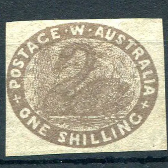 1855 1/- grey-brown. 3 good margins & very close ...
