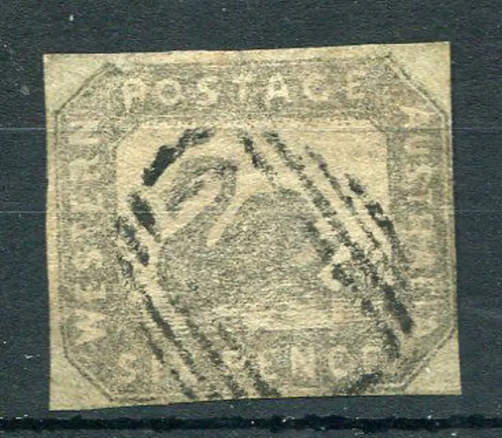 1859 6d grey-black. Close to touching margins with ... Image 1++
