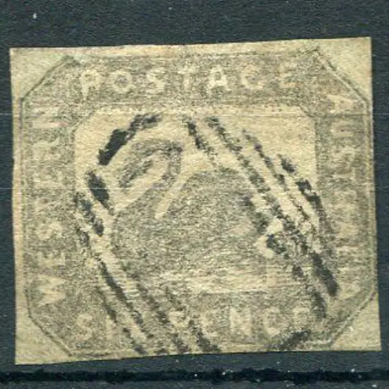 1859 6d grey-black. Close to touching margins with ...